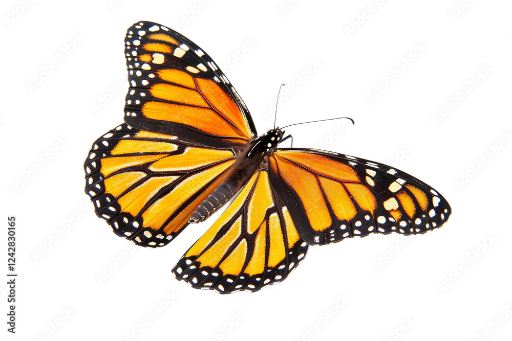 Fototapeta premium Stunning Monarch Butterfly with Intricate Details Isolated on Transparent Background
