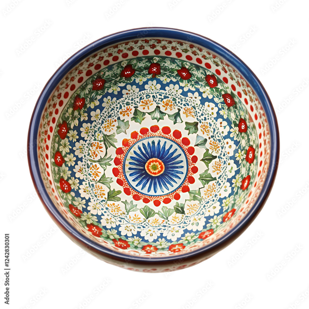 Obraz premium Printed bowl isolated on transparent background