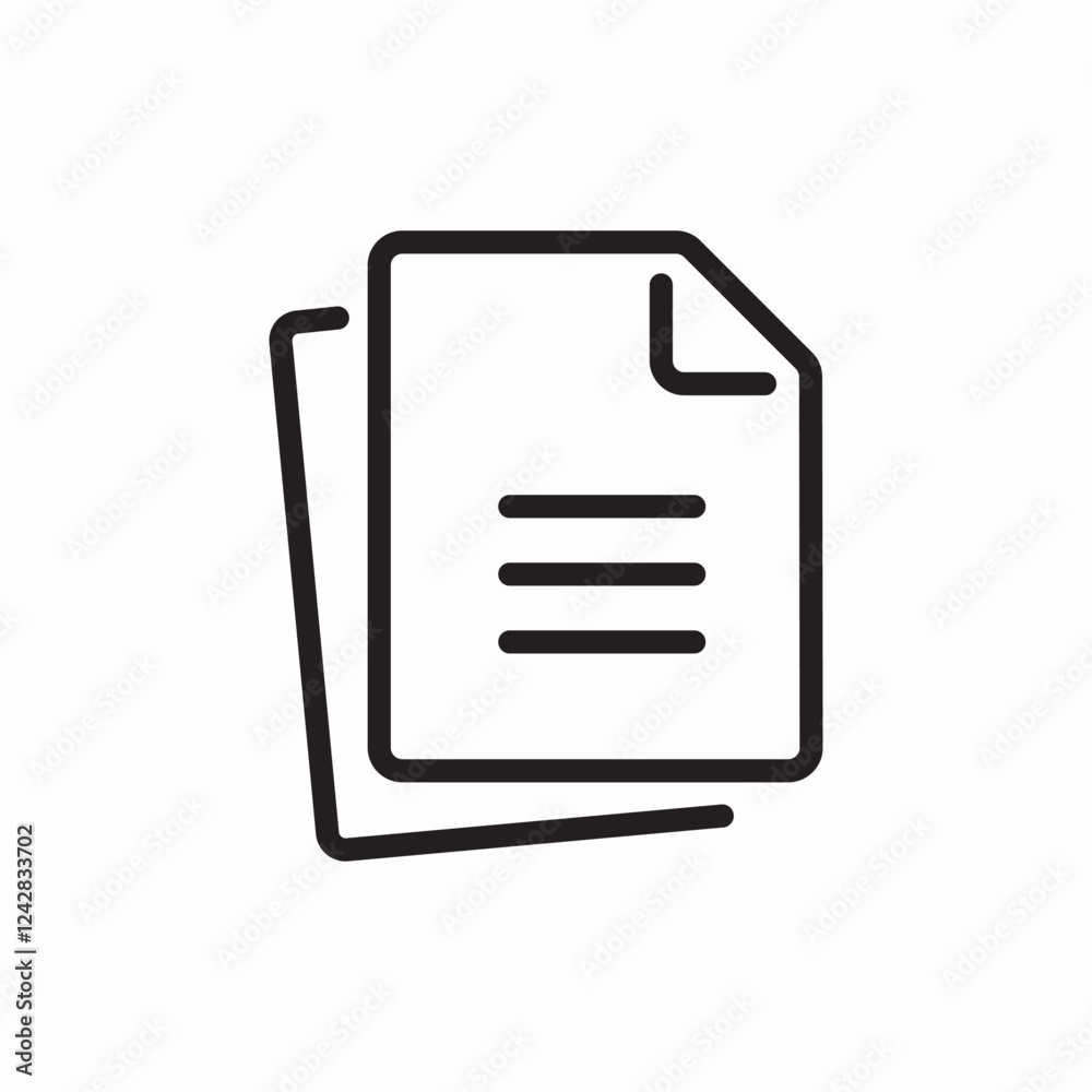 Paper document file icon vector sign Paper document file icon vector sign