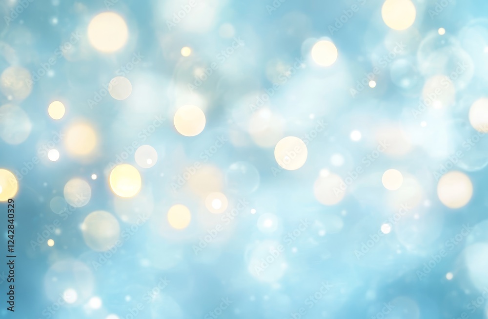 Blue bokeh lights background, festive design, winter Blue bokeh lights background, festive design, winter