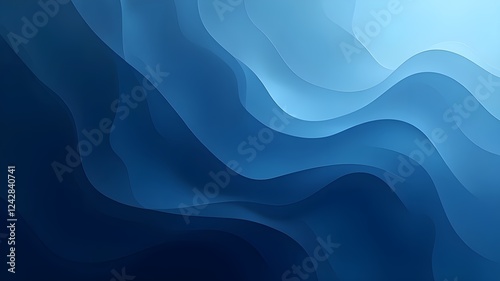 Dark blue rhythmic abstract blue waves