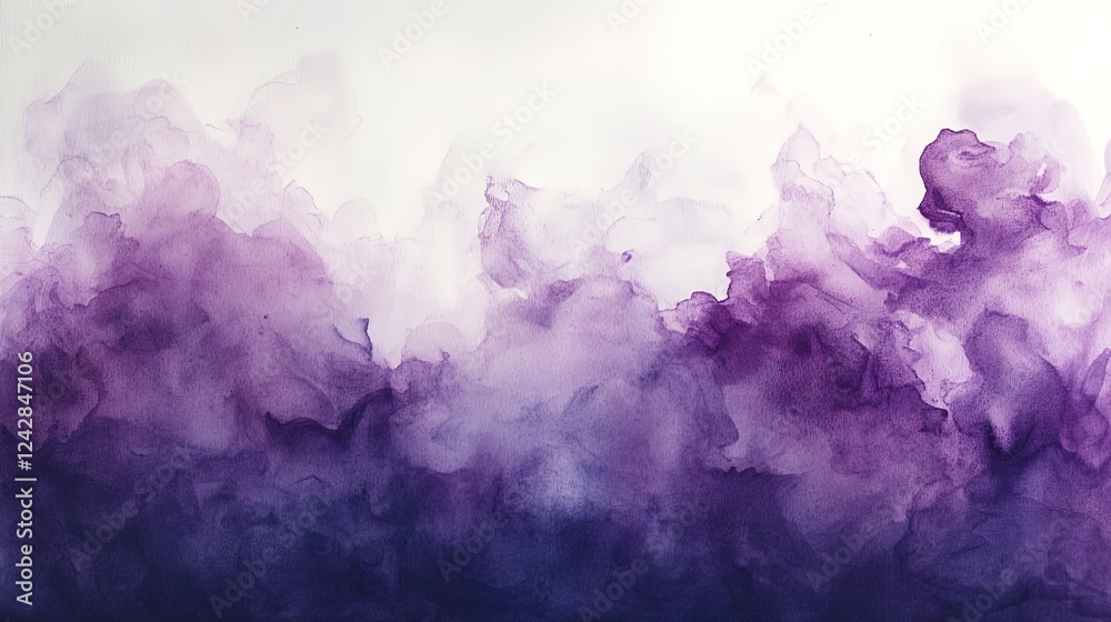 Fototapeta premium An ethereal watercolor abstract with soft lavenders and glowing whites