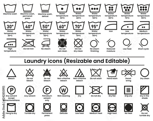 laundry icons, washing symbols on clothes, wash instruction symbols, laundry instruction symbols, washing icons, laundry washing symbols