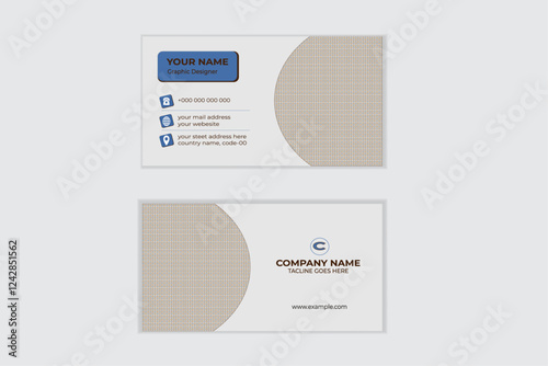 Business card designs with various shapes like round, triangular etc. and customizable colors like off-white, green, sky blue, pink, orange, blue etc.