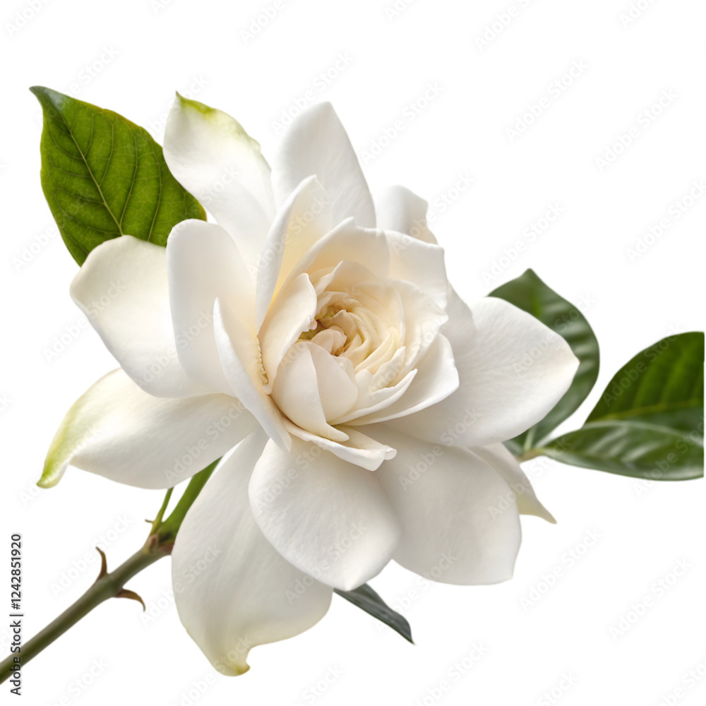 Fototapeta premium Gardenia flower isolated on transparent background