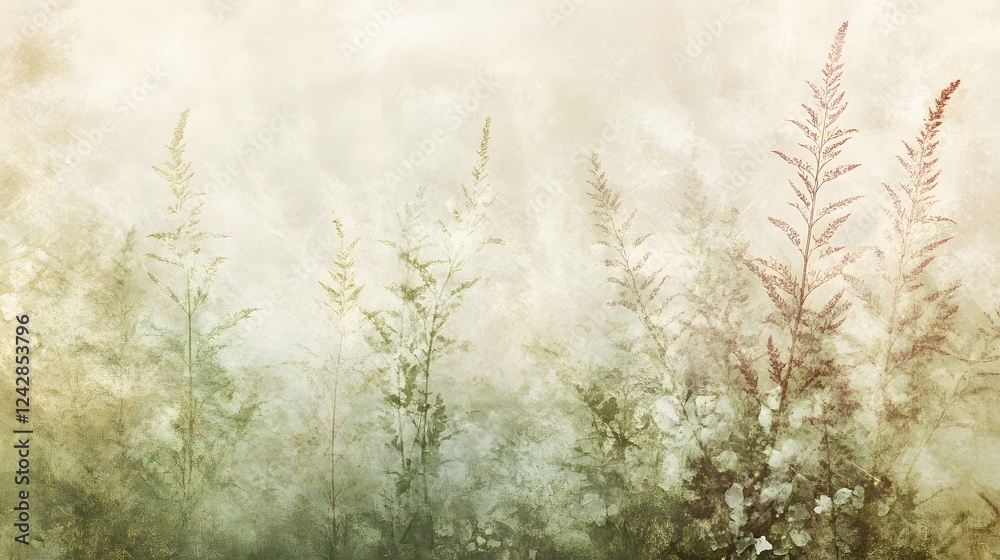 Fototapeta premium Hand-crafted collages blend natural textures, hand-drawn elements, and earthy tones for a cozy, nostalgic feel. Ideal for art, posters, or packaging that evokes nature and craftsmanship.