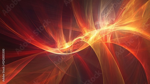 Abstract fiery swirls of light and energy photo