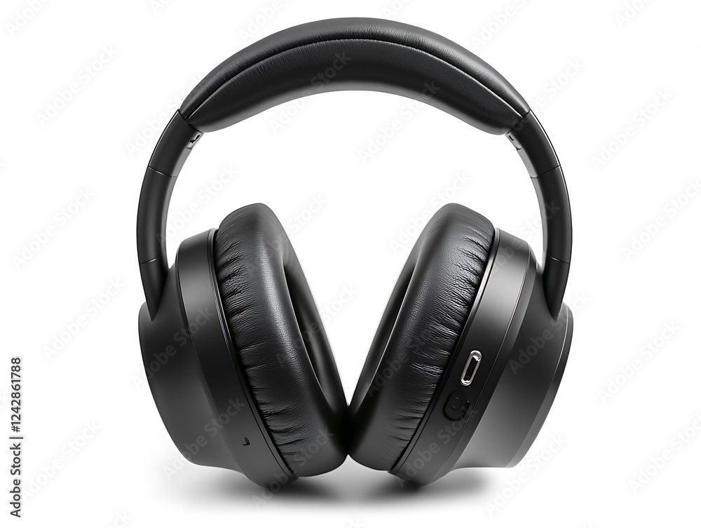 Wireless headphones with plush ear cups and a premium black finish Wireless headphones with plush ear cups and a premium black finish