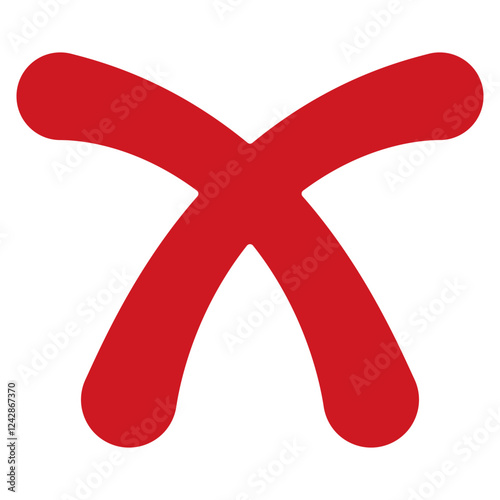Red X shaped symbol false rejected, cancel sign not accepted