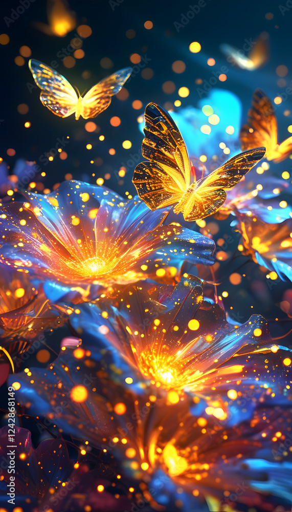 Magical Flowers and Butterflies Magical Flowers and Butterflies