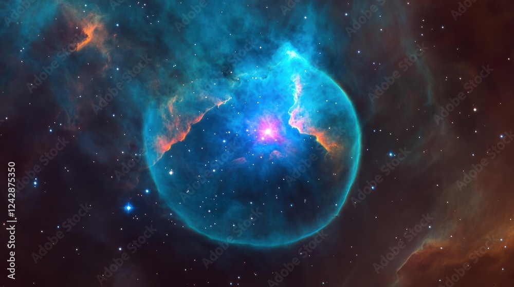 Obraz premium Celestial Nebula Cosmic Dust Starry Expanse