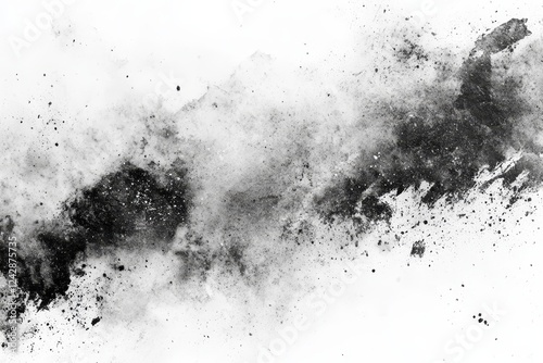 Black ash explosion texture background design photo
