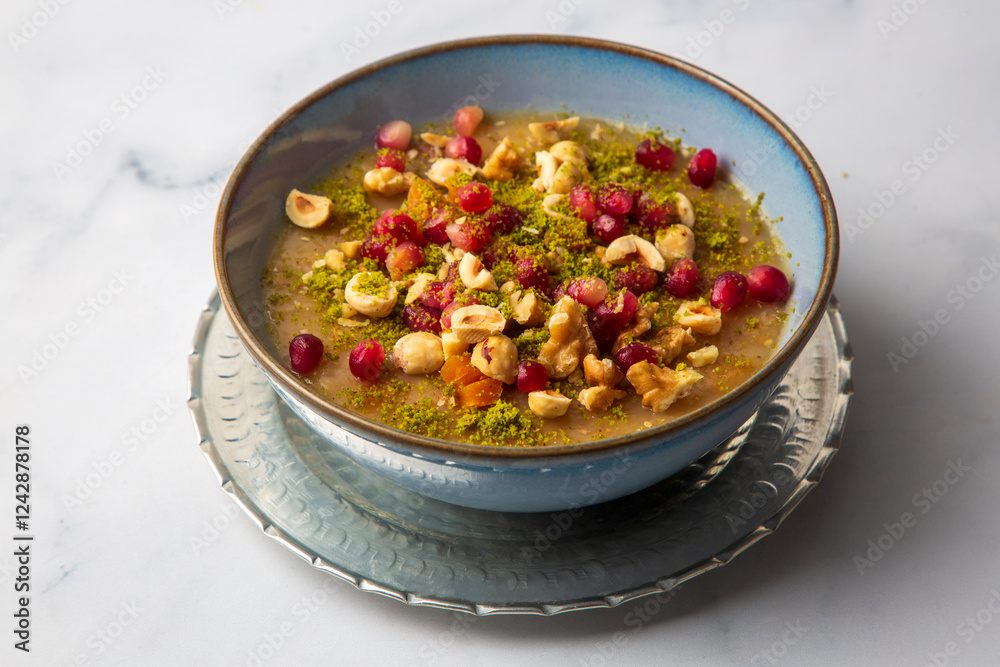 Traditional delicious Turkish dessert; Ashura (Asure)