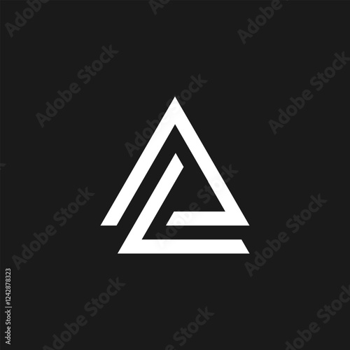 A Letter Logo Design.initial A triangle icon template