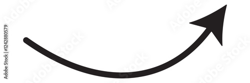 wavy curved Long arrow icon. long line arrow vector. flat style Arrow symbol. vector icon of a thin long arrow. Black arrows vector illustration. black long arrow. Long curve arrow icon vector .