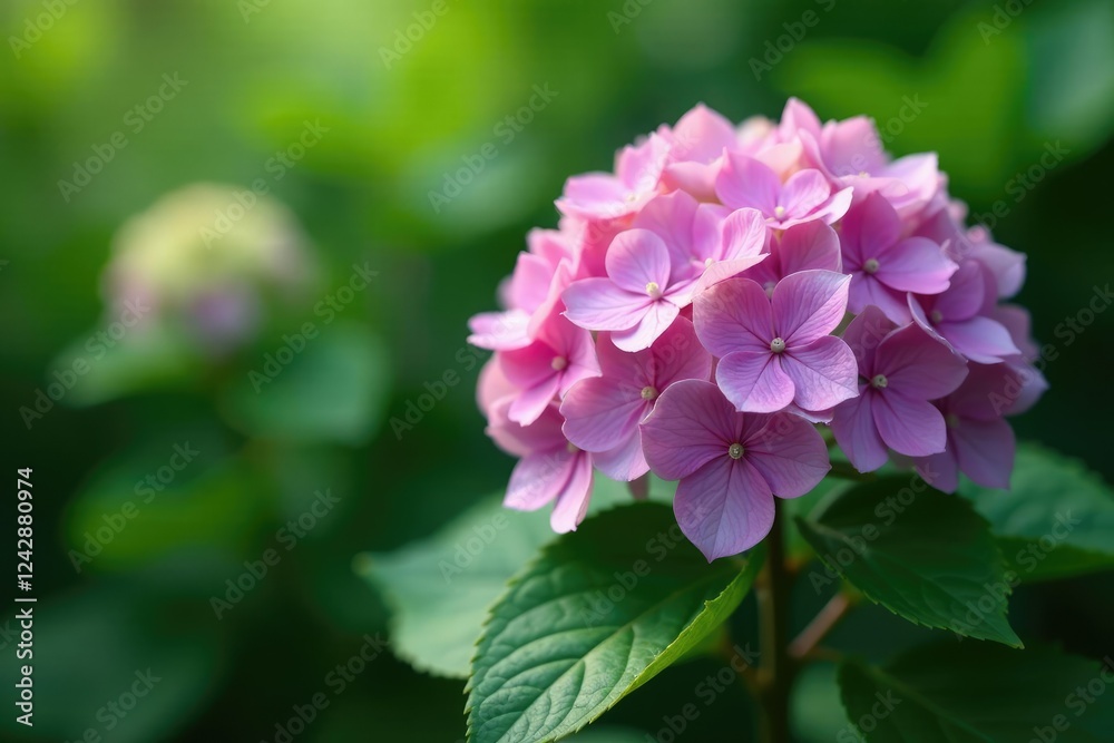 Hydrangea blooms in a serene, natural environment, natural, blossom Hydrangea blooms in a serene, natural environment, natural, blossom