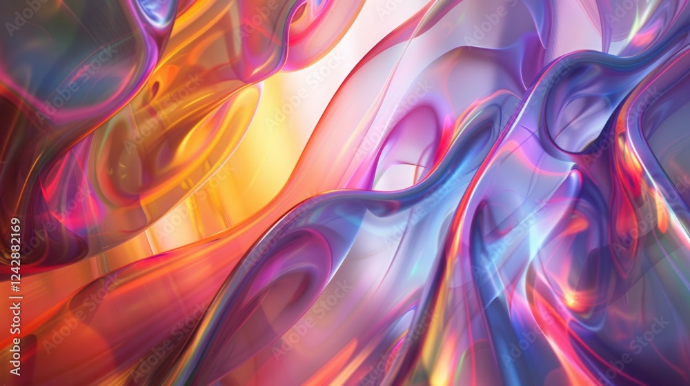 Abstract Fluid Art Background with Liquid Flowing and Swirling in Purple, Orange, and Blue Abstract Fluid Art Background with Liquid Flowing and Swirling in Purple, Orange, and Blue