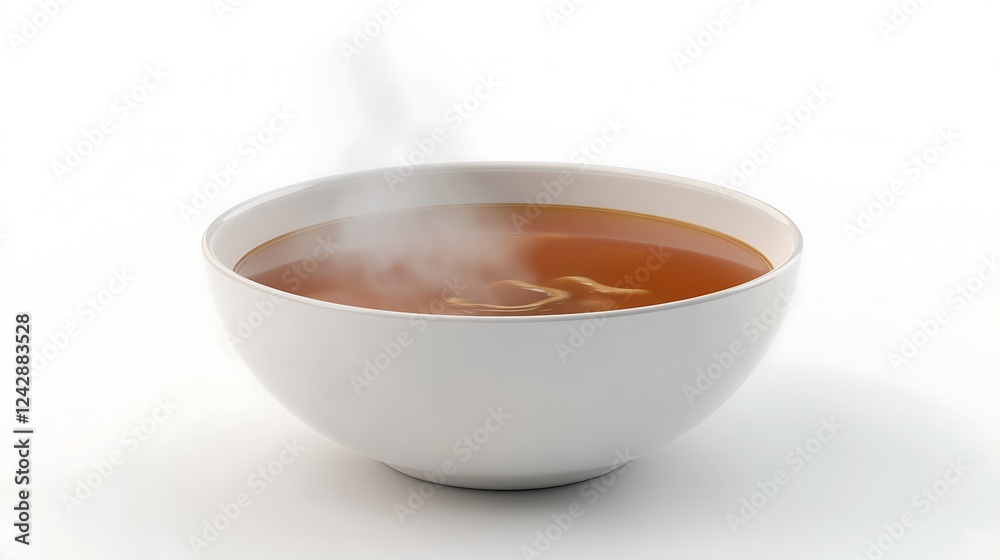 Ultra-Realistic 3D Rendering of a Steaming Bowl of Soup with Rising Aroma Ultra-Realistic 3D Rendering of a Steaming Bowl of Soup with Rising Aroma