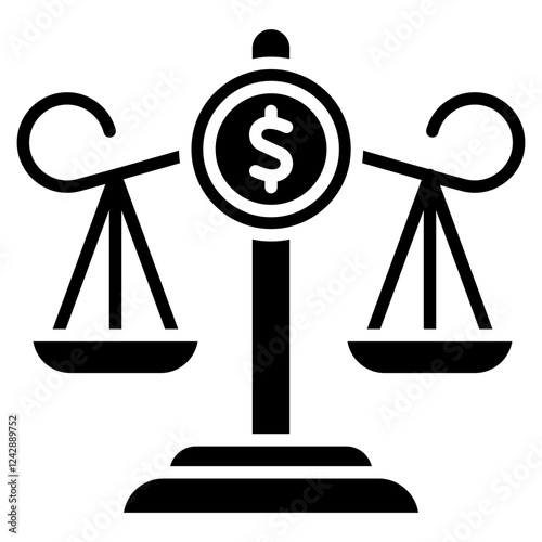 Money balance icon glyph vector