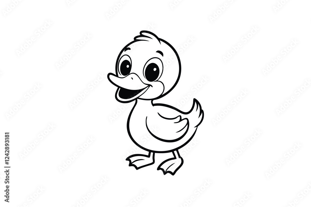 Obraz premium Cute Baby Duckling Illustration