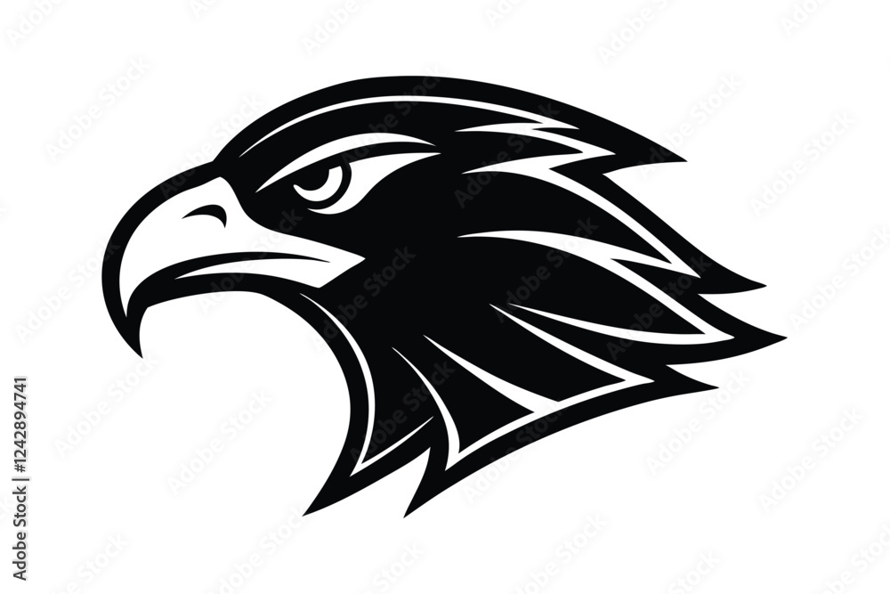Obraz premium Eagle Head Vector Graphic Design Illustration for Print