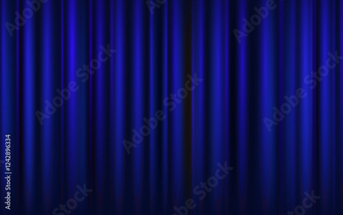 Abstract blue curtain background