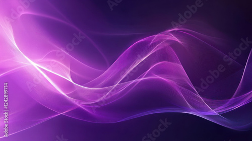 Wallpaper Mural Abstract purple and pink waves create dynamic and fluid background, evoking sense of motion and energy. smooth gradients and flowing lines add modern and artistic touch Torontodigital.ca
