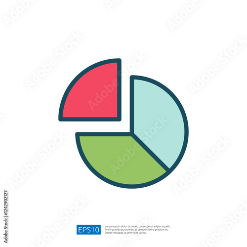 Free Download Colorful Pie Chart Segments Representing Data Analysis and Business Insights for Informative Presentations and Reports - GFXLoad