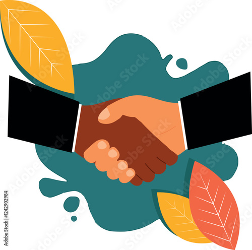 Business handshake. Handshake unity.Diversity handshake