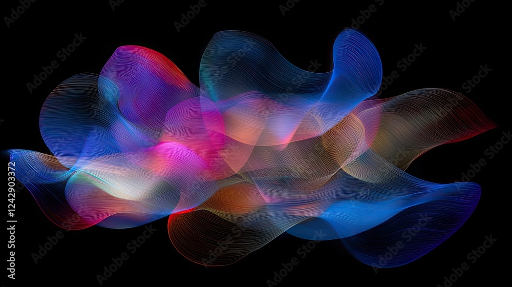 Obraz premium Abstract Colorful Waves Flowing Dynamically
