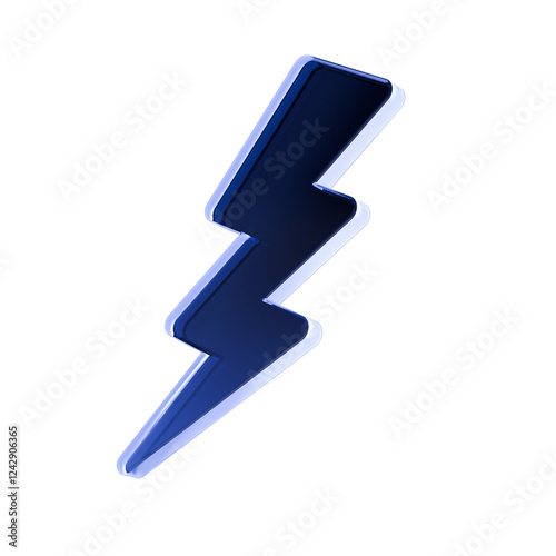 Free Download Neon Glow Glass Lightning – Futuristic Sci-Fi Energy Bolt - GFXLoad