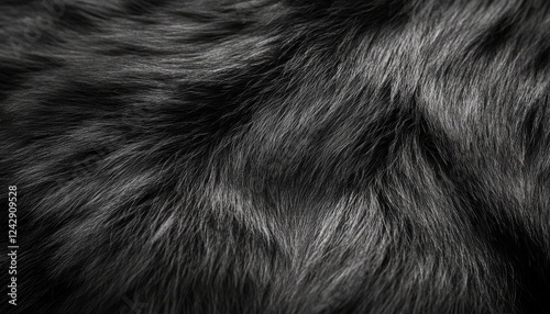 Dark Fur Texture Close Up Image