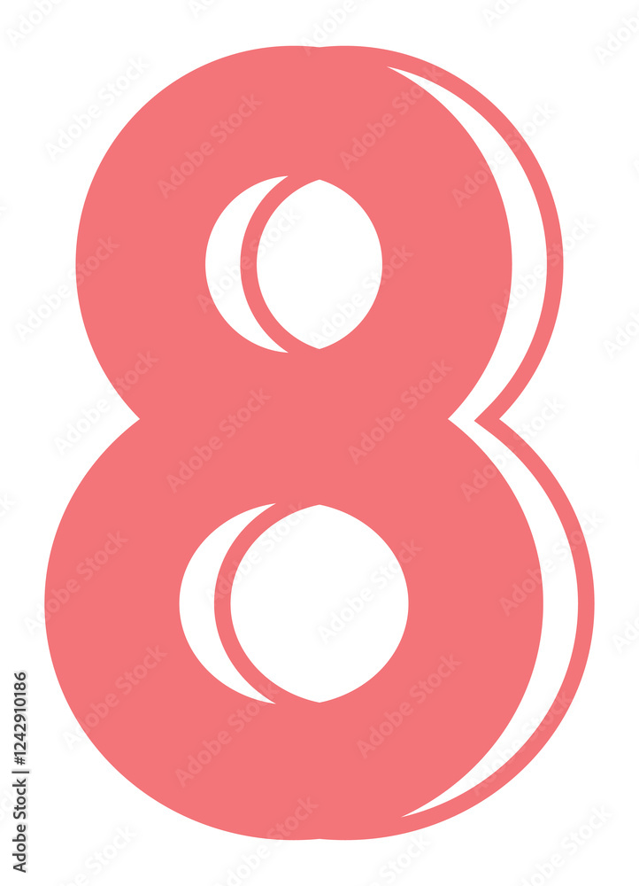 Number 8 Sticker Number 8 Sticker