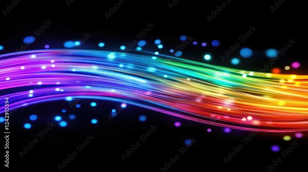 Obraz premium Rainbow Light Streaks Abstract Background Design