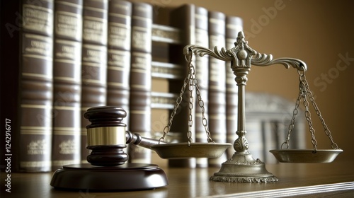 Legal Gavel Scales Justice Books Law photo