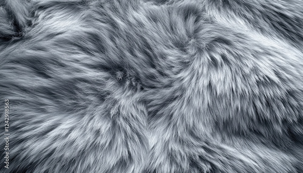 Gray Fur Texture Soft Fluffy Background Gray Fur Texture Soft Fluffy Background