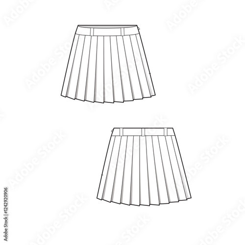 woman skirts mockup template clothing vector design