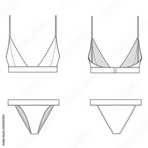 woman swim suits body suits mockup template clothing vector design