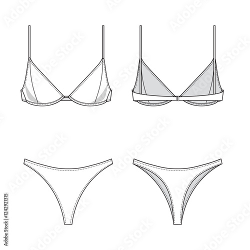 woman swim suits body suits mockup template clothing vector design
