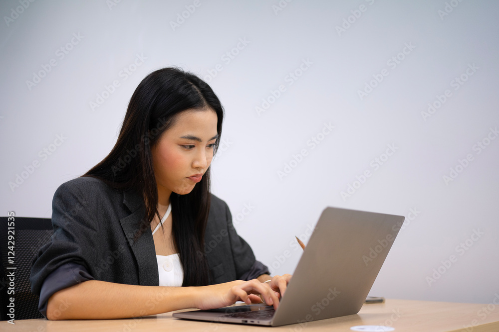 Business people work with digital device. Business people work with digital device.