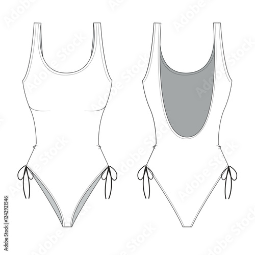 woman swim suits body suits mockup template clothing vector design