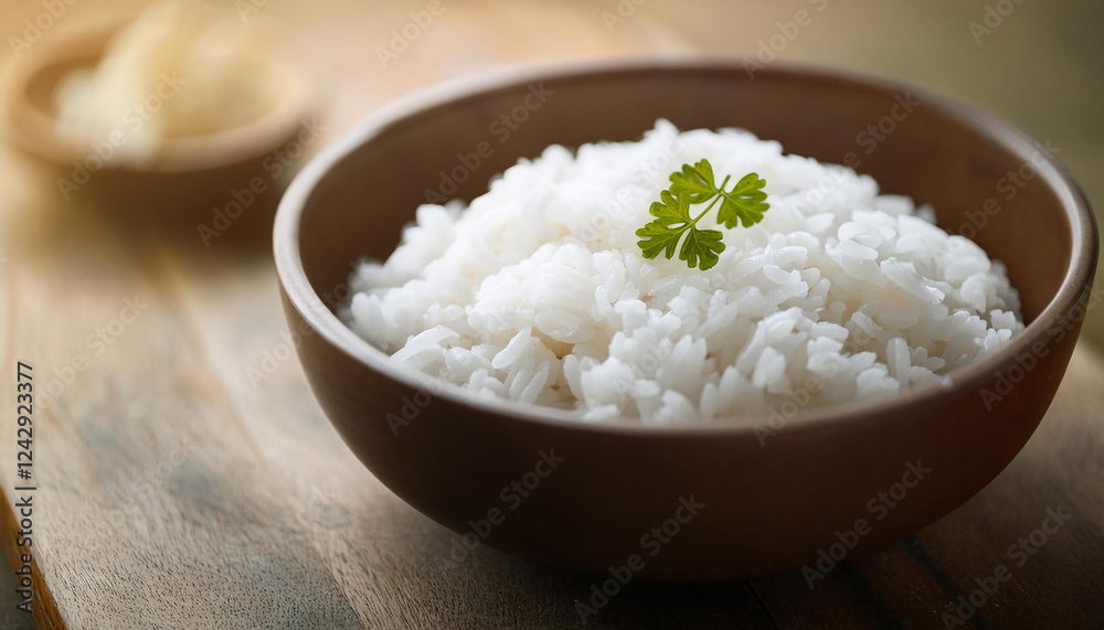 Bowl of cooked white rice. Tasty food. Delicious meal. Healthy eating. Cooking and culinary. Bowl of cooked white rice. Tasty food. Delicious meal. Healthy eating. Cooking and culinary.