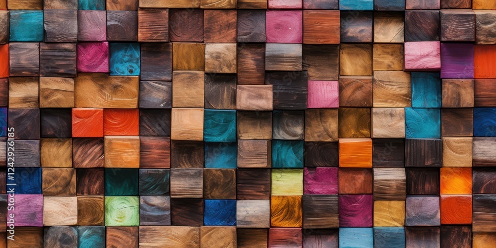 colorful wooden 3d blocks squares background, seamless pattern tile colorful wooden 3d blocks squares background, seamless pattern tile