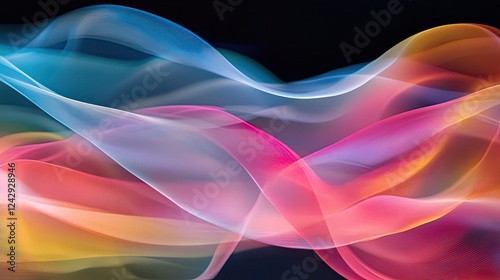 Wallpaper Mural Abstract Colorful Waves Flowing Dynamically Torontodigital.ca