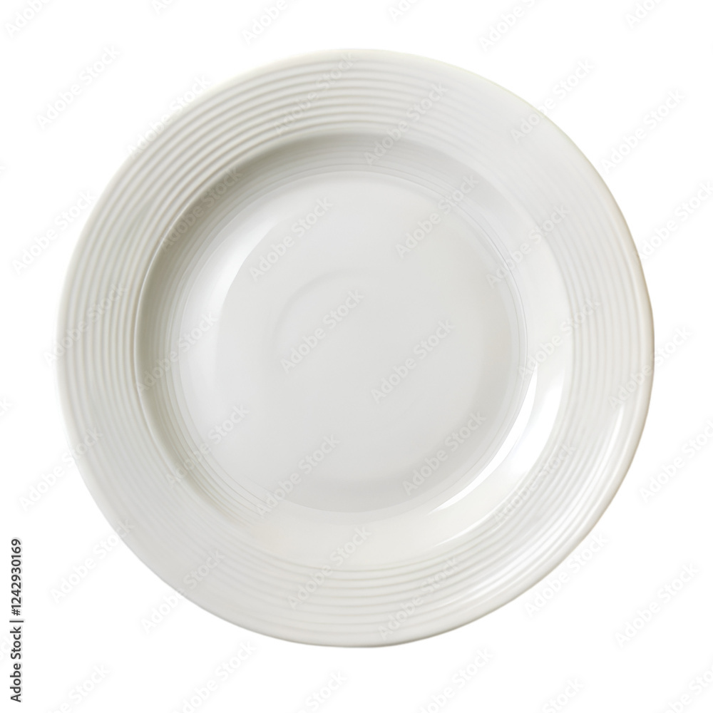 White plate isolated on transparent background White plate isolated on transparent background