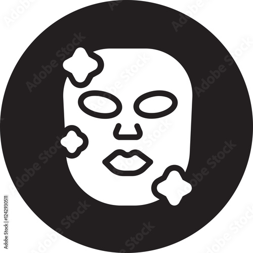 facial mask glyph icon