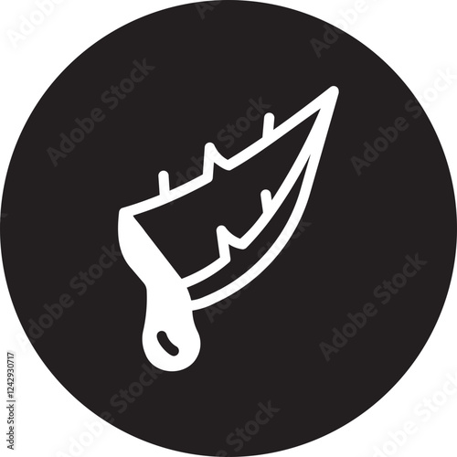 aloe vera glyph icon