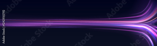 Speed connection vector background. Vector swirl trail effect. Vector swirl trail effect. Car road silhouette with light and motion effect.
