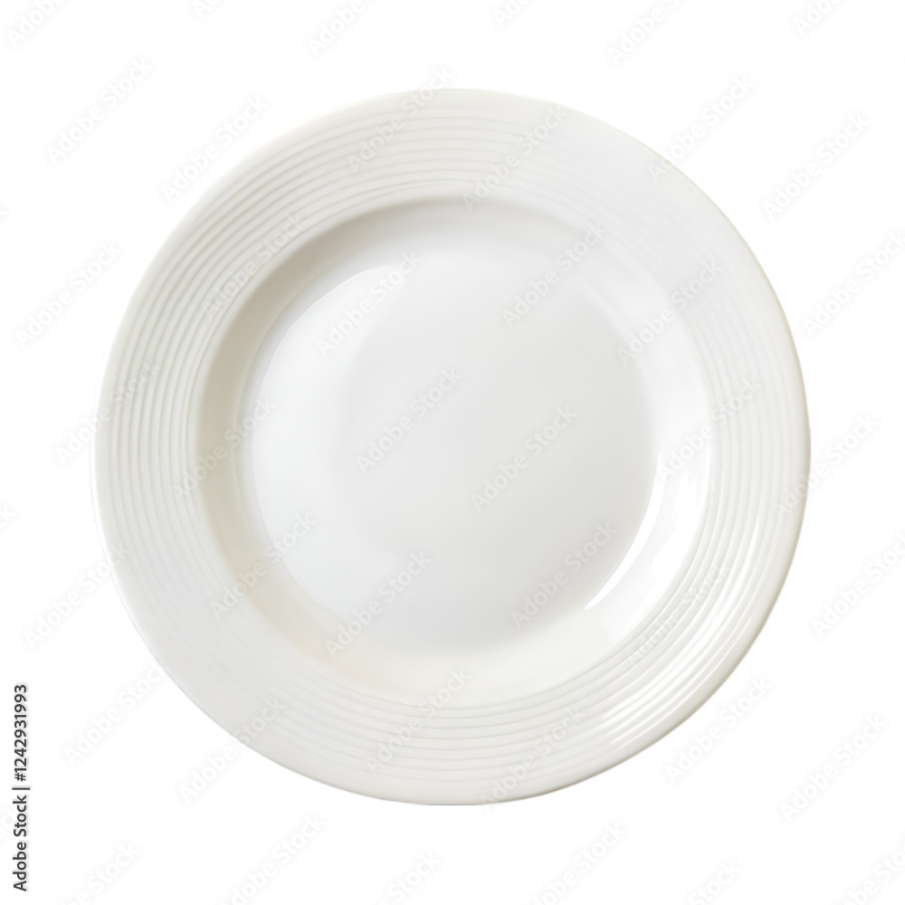 White plate isolated on transparent background White plate isolated on transparent background