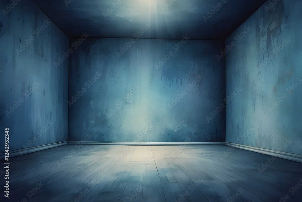Blue background with wall Sky Room with Blue Horizon Empty blue room, sunlight, watercolor Generative AI Blue background with wall Sky Room with Blue Horizon Empty blue room, sunlight, watercolor Generative AI
